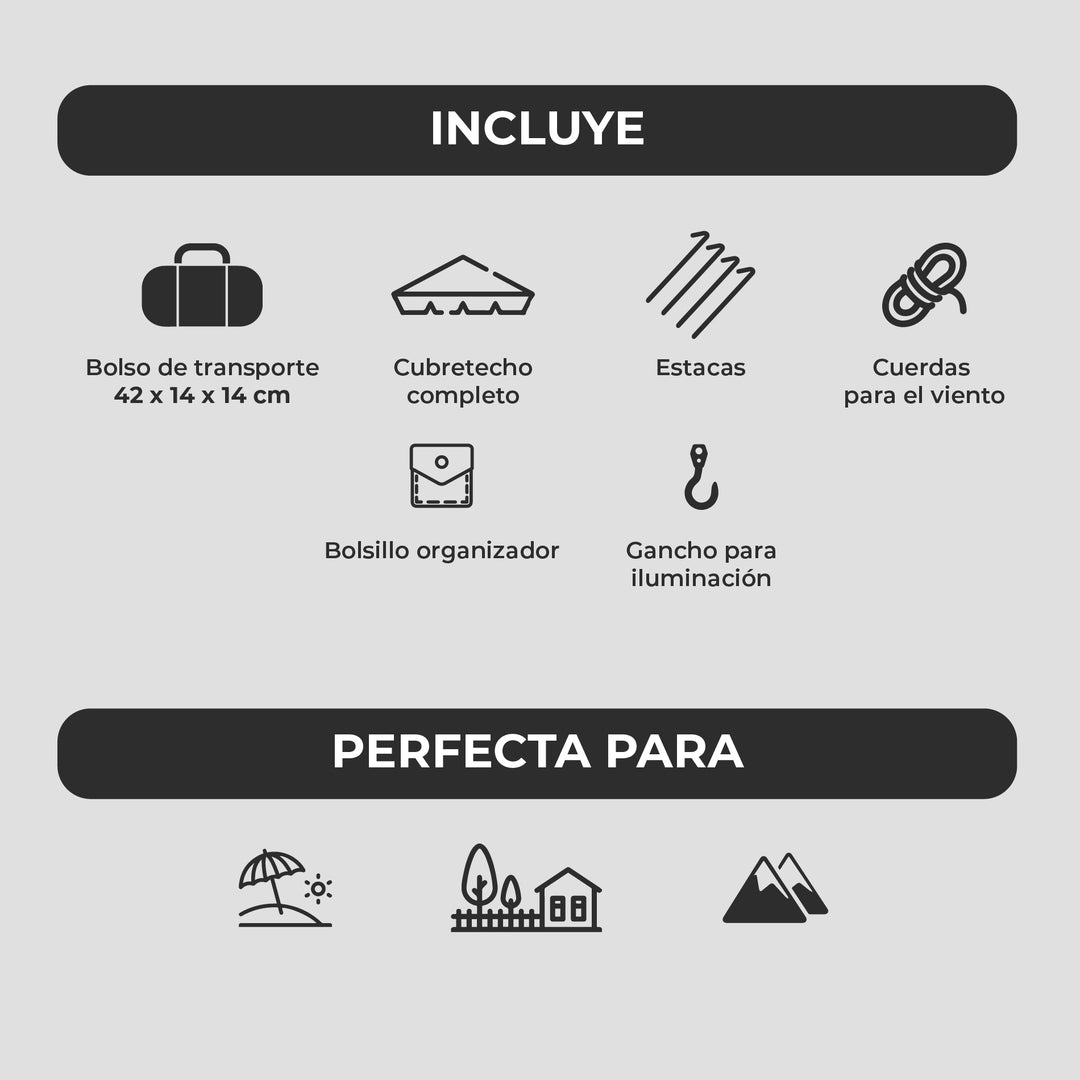 Carpa Técnica Neltume Pro Tangerine 2 Personas