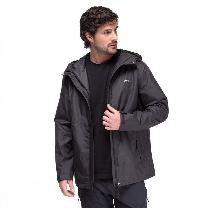Combo Impermeable Lenga + Polar Canelo Hombre
