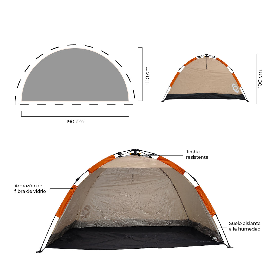 Carpa Automática para Playa Reñaca UV30+