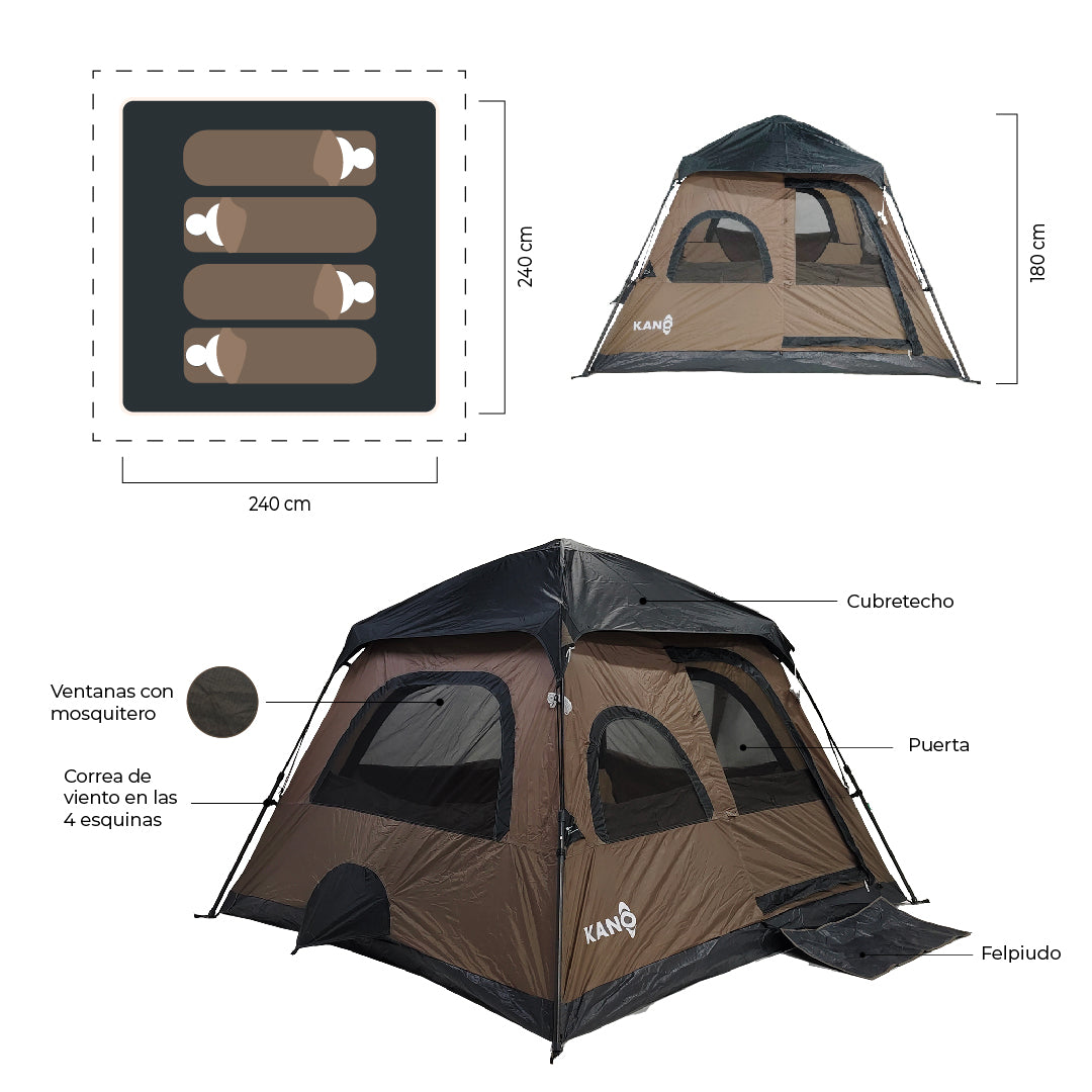 Carpa Automática Laja 4 Personas