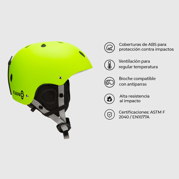 Casco de Nieve para Niños Lime