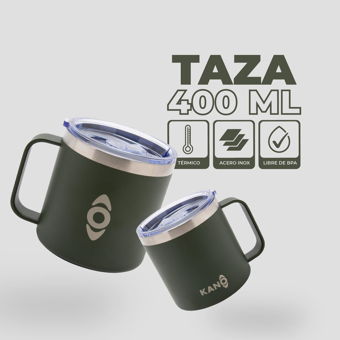 Taza Térmica 400 ml Verde