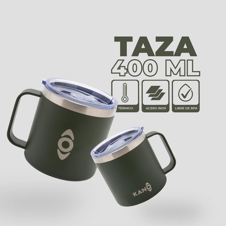 Taza Térmica 400 ml Verde