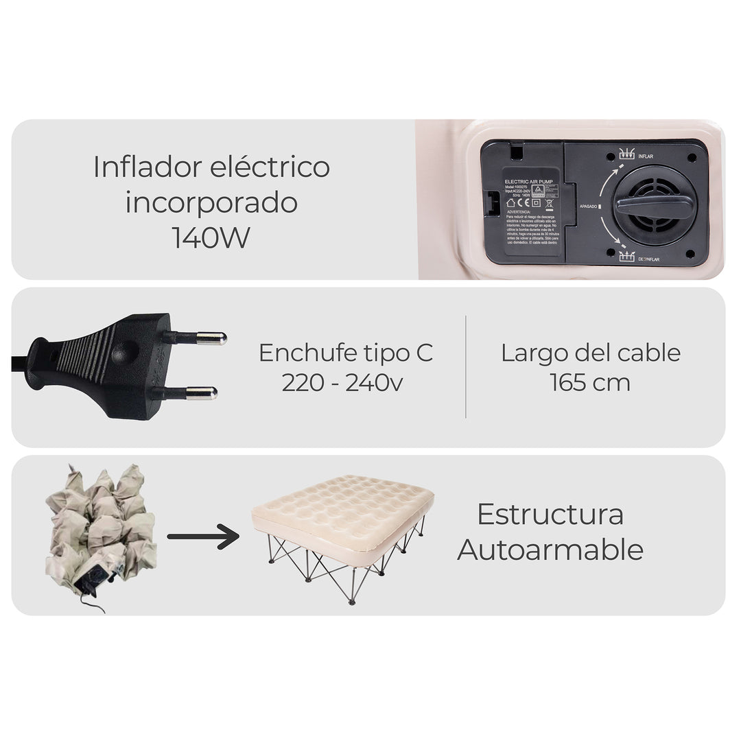 Colchón Eléctrico con Estructura