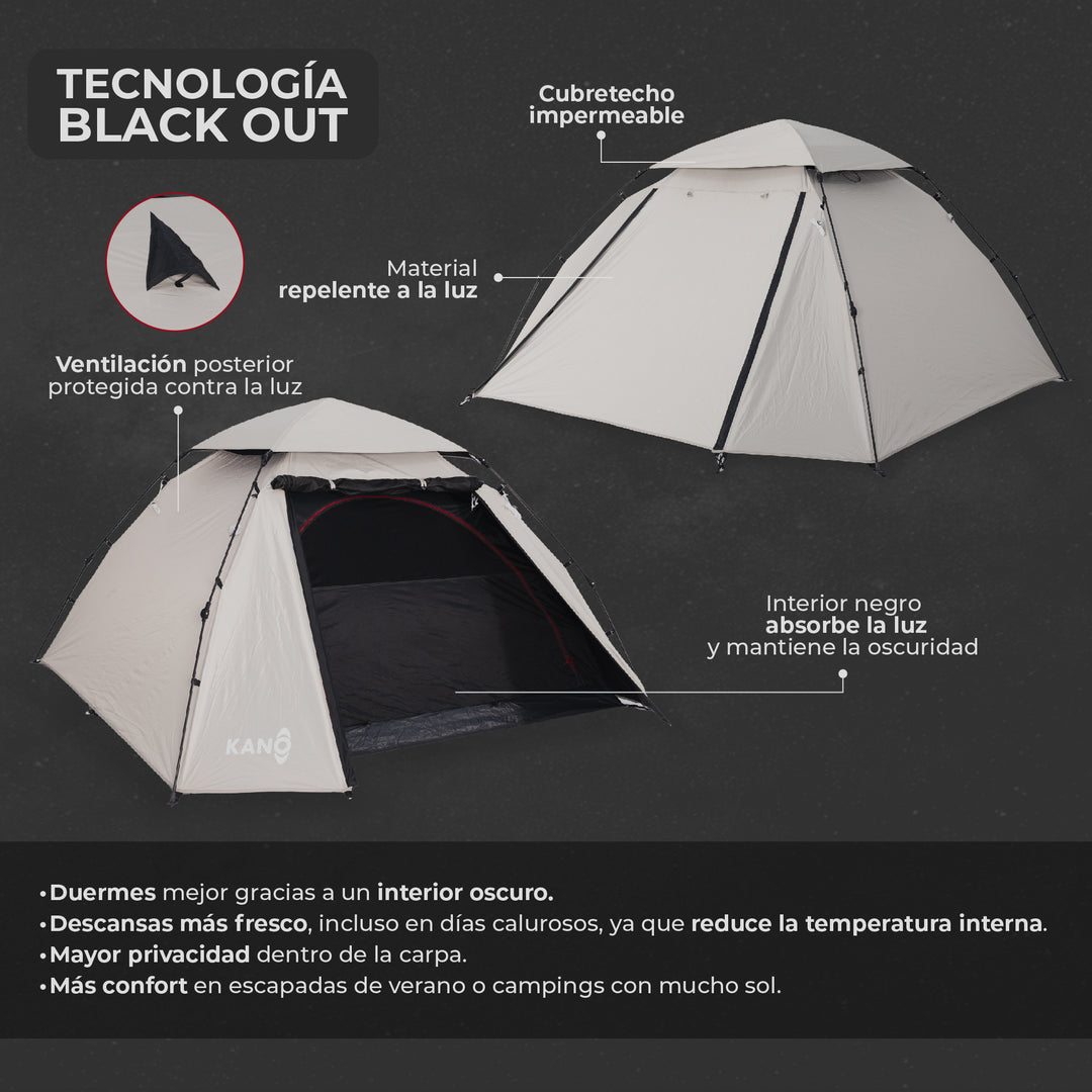 Carpa Automática Black Out Antuco 4 Personas