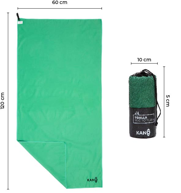 Toalla de Microfibra Verde Secado Rápido