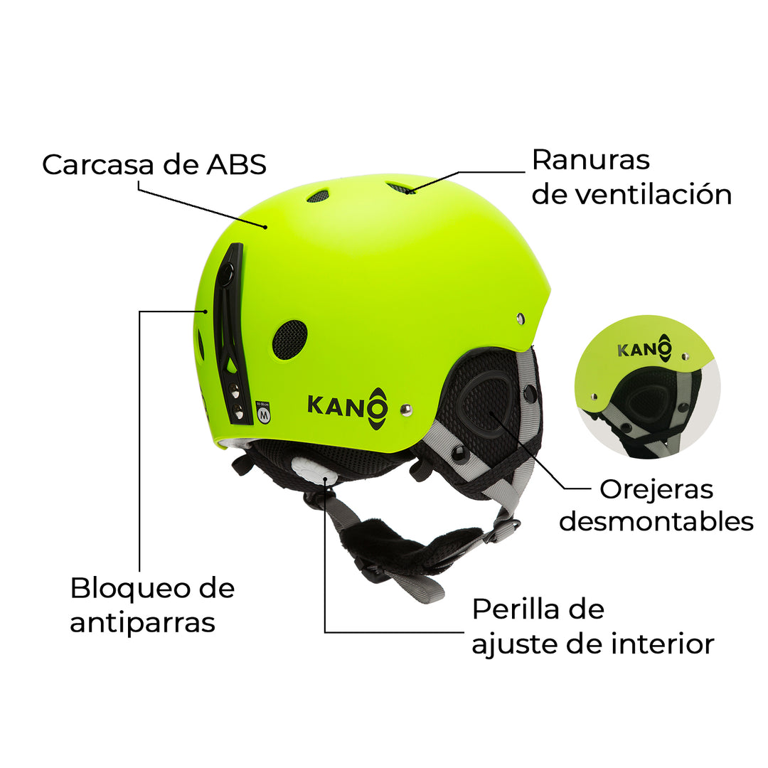 Casco de Nieve para Niños Lime