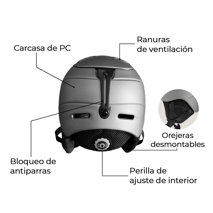 Casco de Nieve Patrol Gris