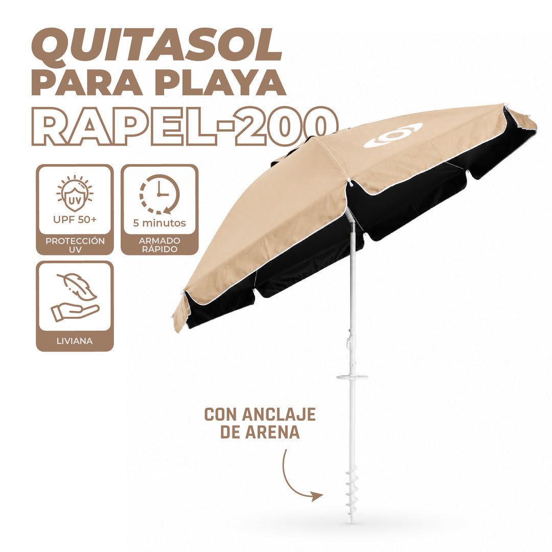 Quitasol Black Out para Playa Rapel