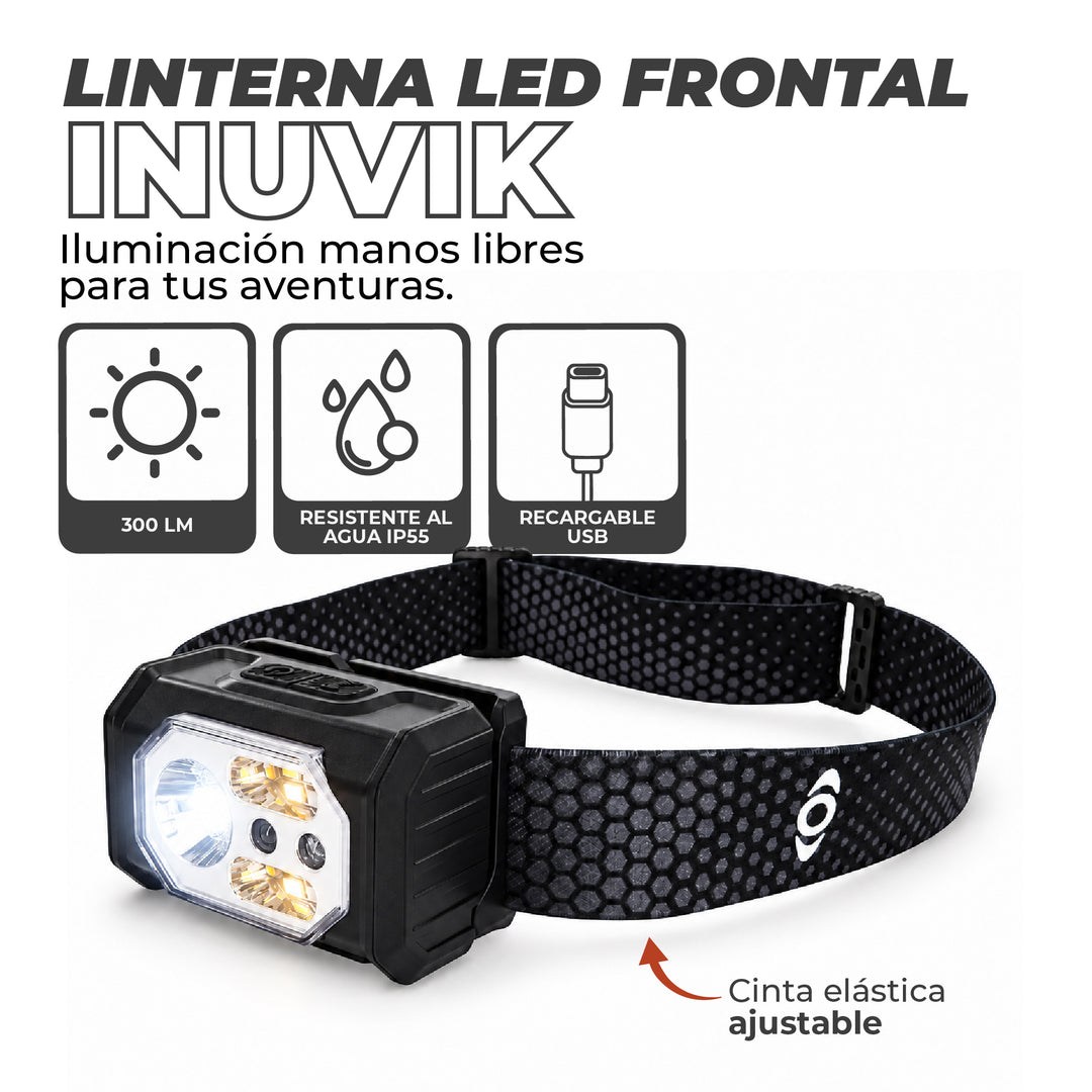 Linterna Frontal de Cabeza LED INUVIK