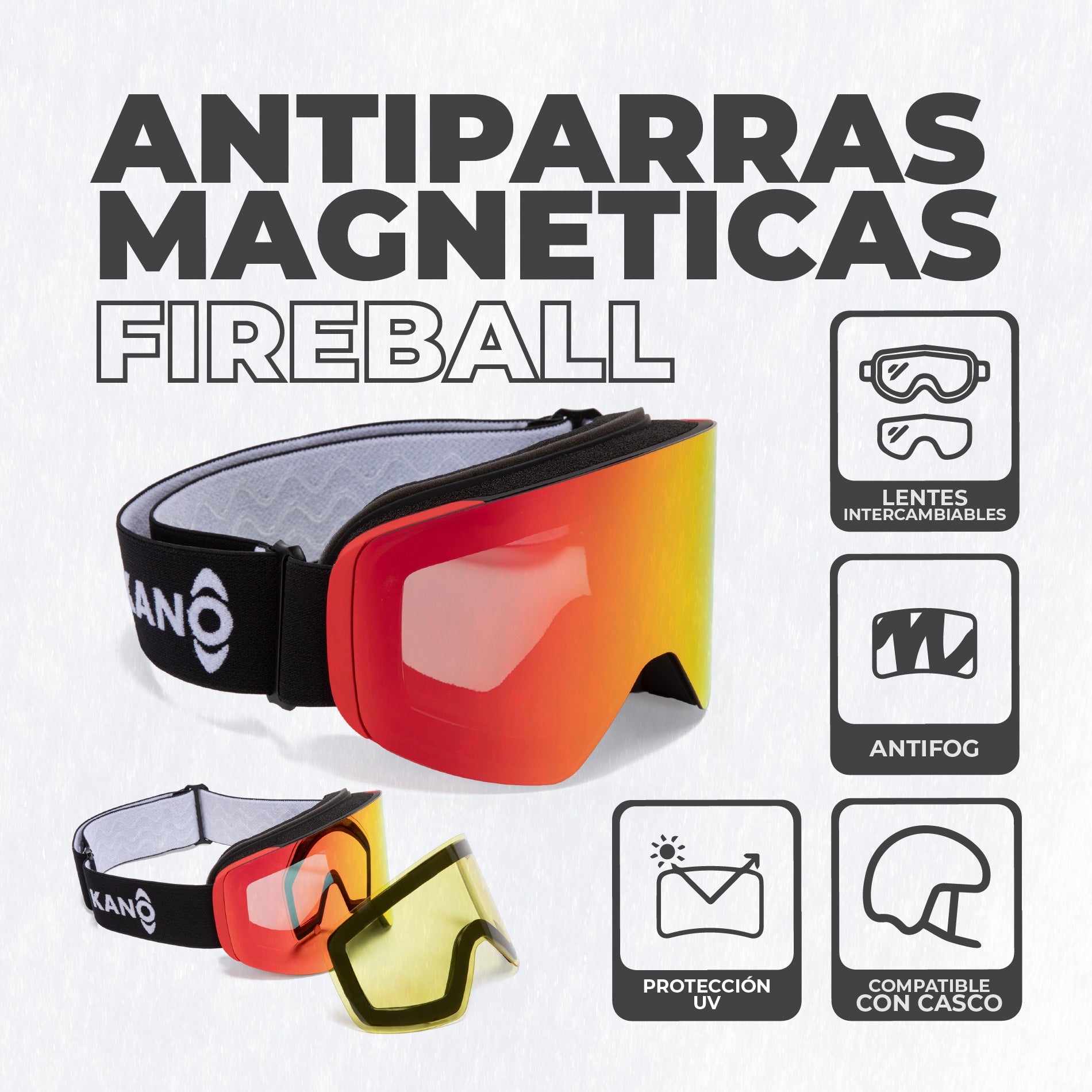 Antiparras de Nieve Magnéticas Fireball – Kano Outdoors