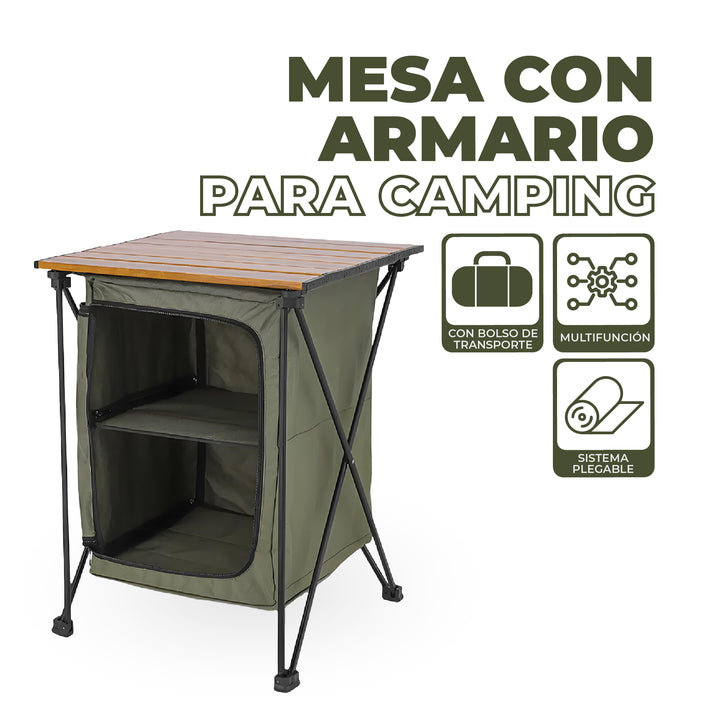 Mesa Plegable con Armario 2 en 1