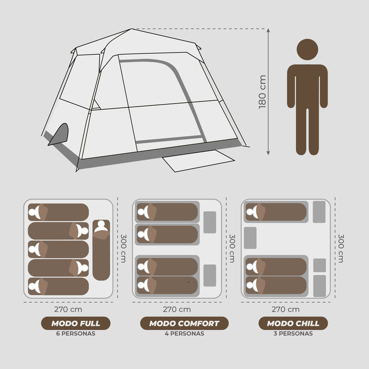 Carpa Automática Enco 6 Personas