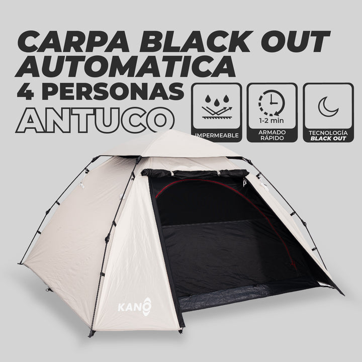 Carpa Automática Black Out Antuco 4 Personas