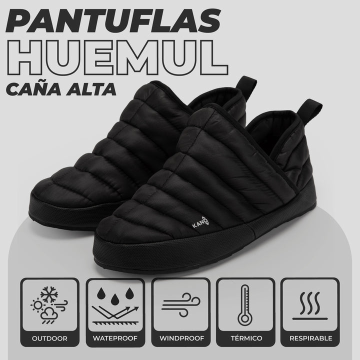 Pantuflas Outdoor Caña Alta Huemul Negro