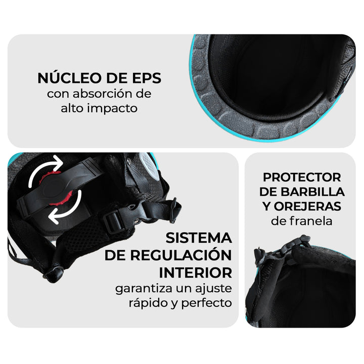 Casco de Nieve para Niños Aqua