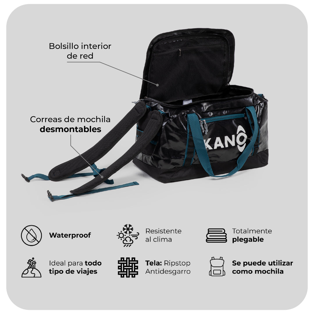 Bolso Mochila Impermeable 40L Darwin Black