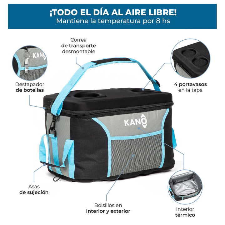 Combo Quitasol de Playa Rapel + Soft Cooler 45L Tyndall