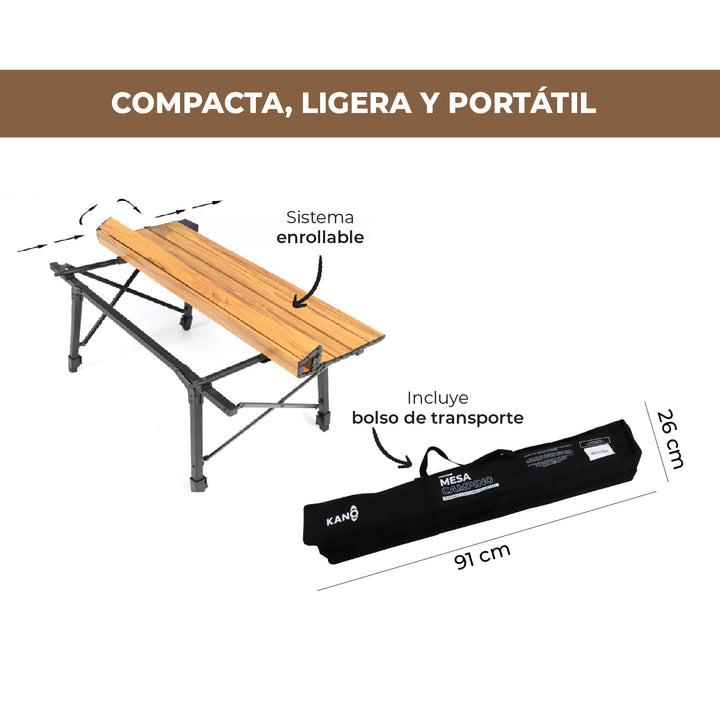 Mesa Plegable Roble