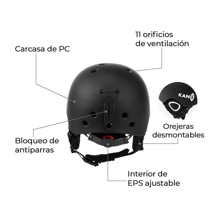 Casco de Nieve KS Negro