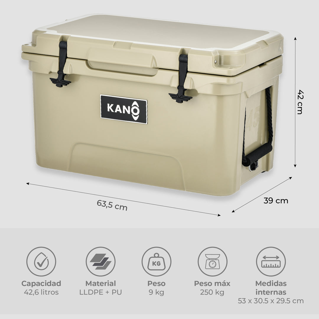 Cooler Rígido O´Higgins 45QT Beige