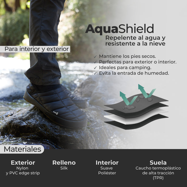 Pantuflas Outdoor Melimoyu Negro