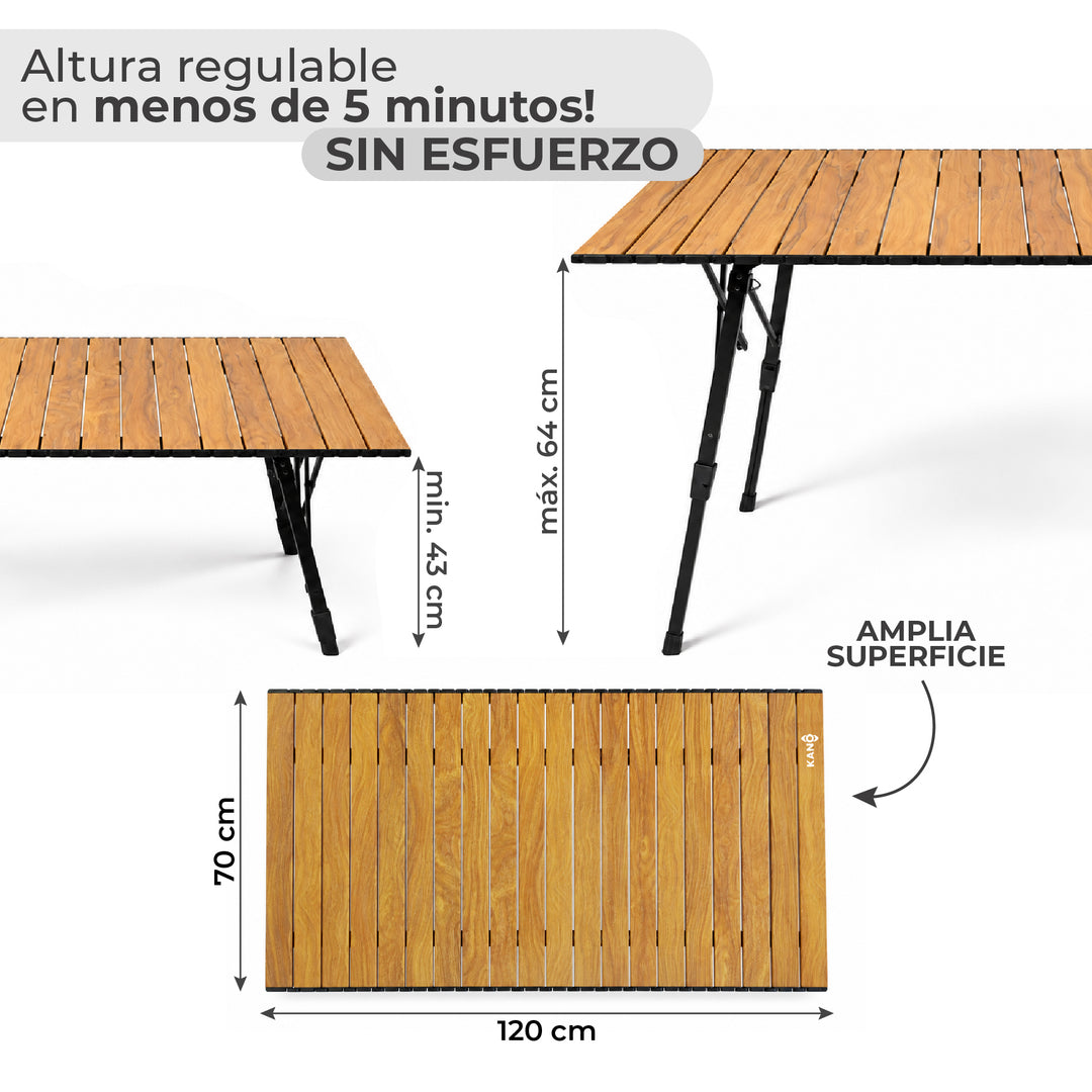 Mesa Plegable Roble Large