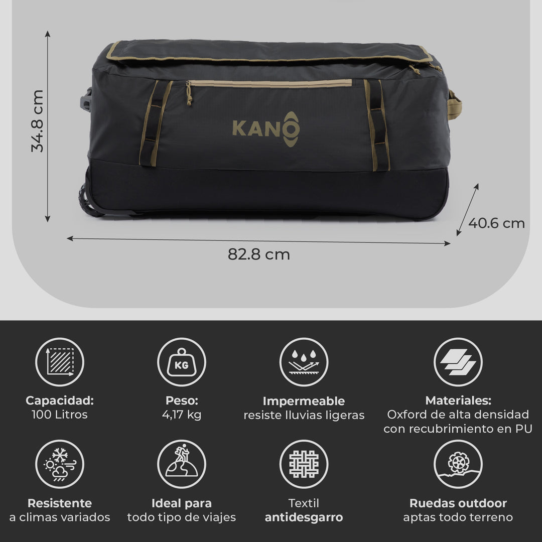 Bolso Outdoor con Ruedas Egger 100L