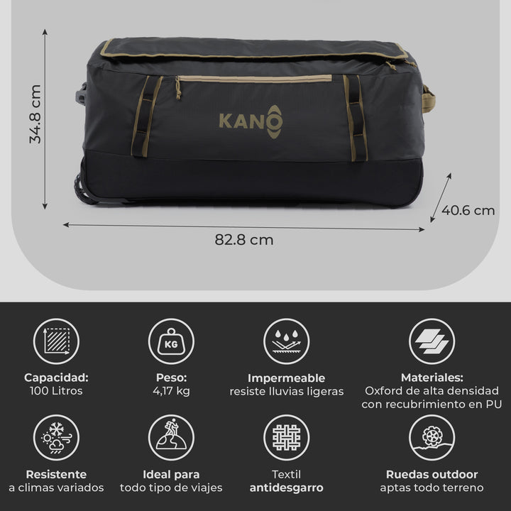 Bolso Outdoor con Ruedas Egger 100L