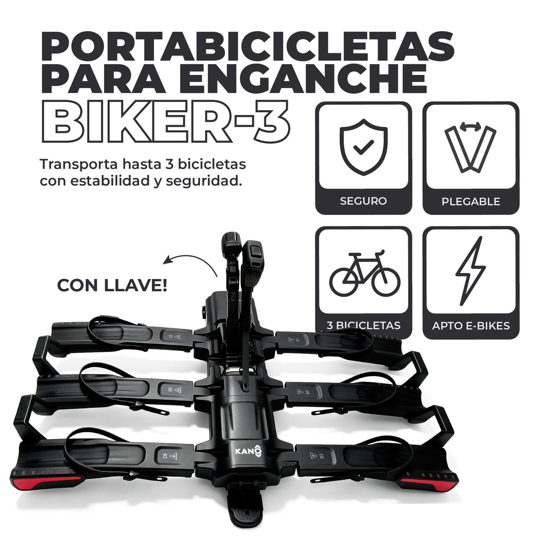 Portabicicletas de Enganche 3 Bicicletas BIKER-3
