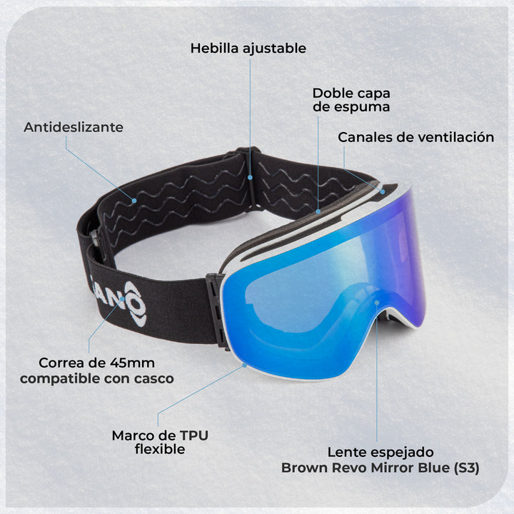 Combo Nieve Casco Patrol + Antiparrar Ripper + Calcetines de Ski