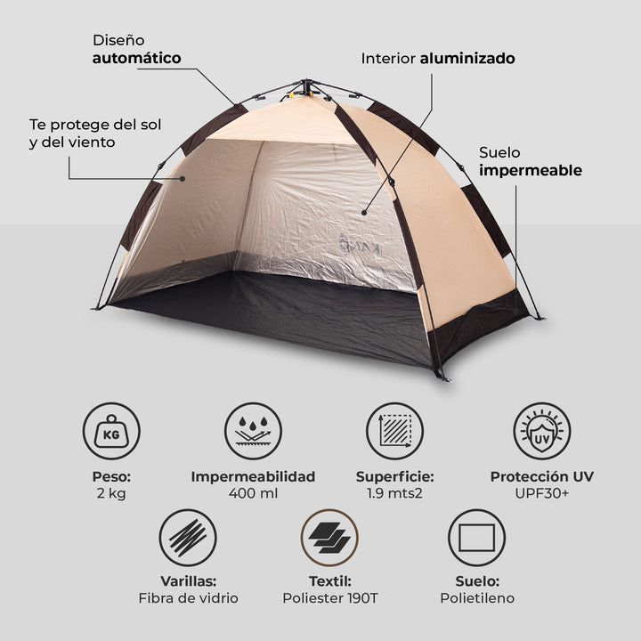 Carpa Automática para Playa Reñaca UV30+