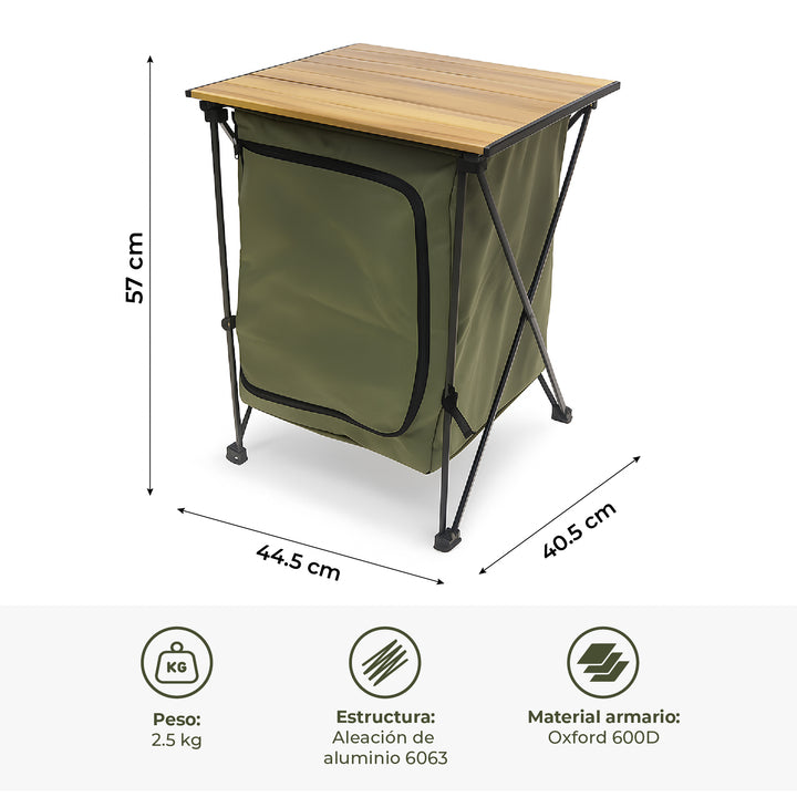Mesa Plegable con Armario 2 en 1