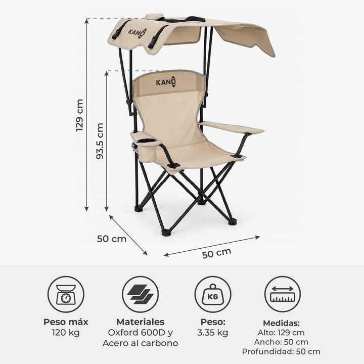 Silla de Camping con Toldo COLHUE