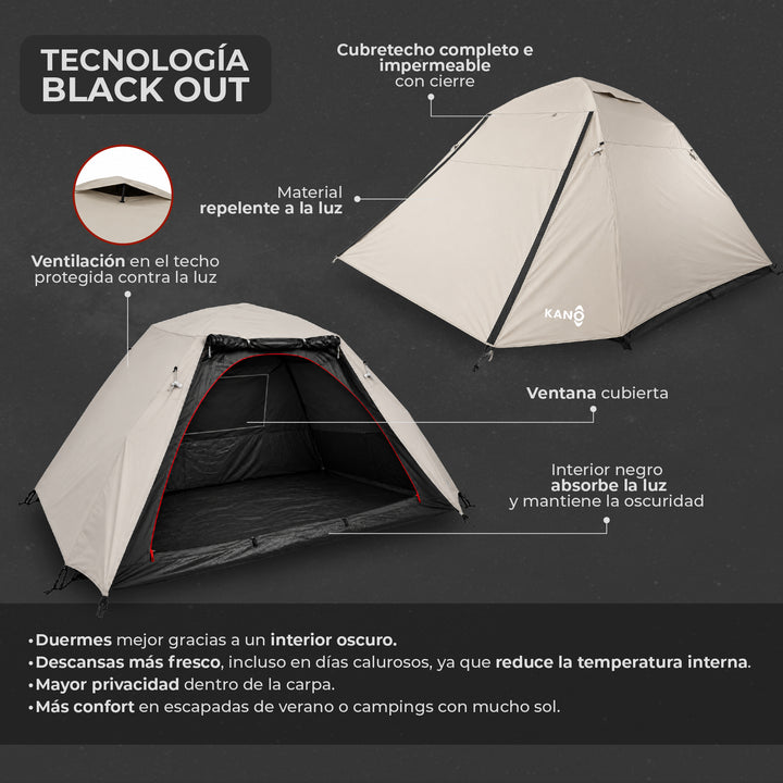Carpa Black Out 8 Personas HUILO