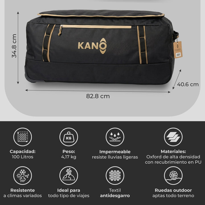 Bolso Outdoor con Ruedas Egger 100L