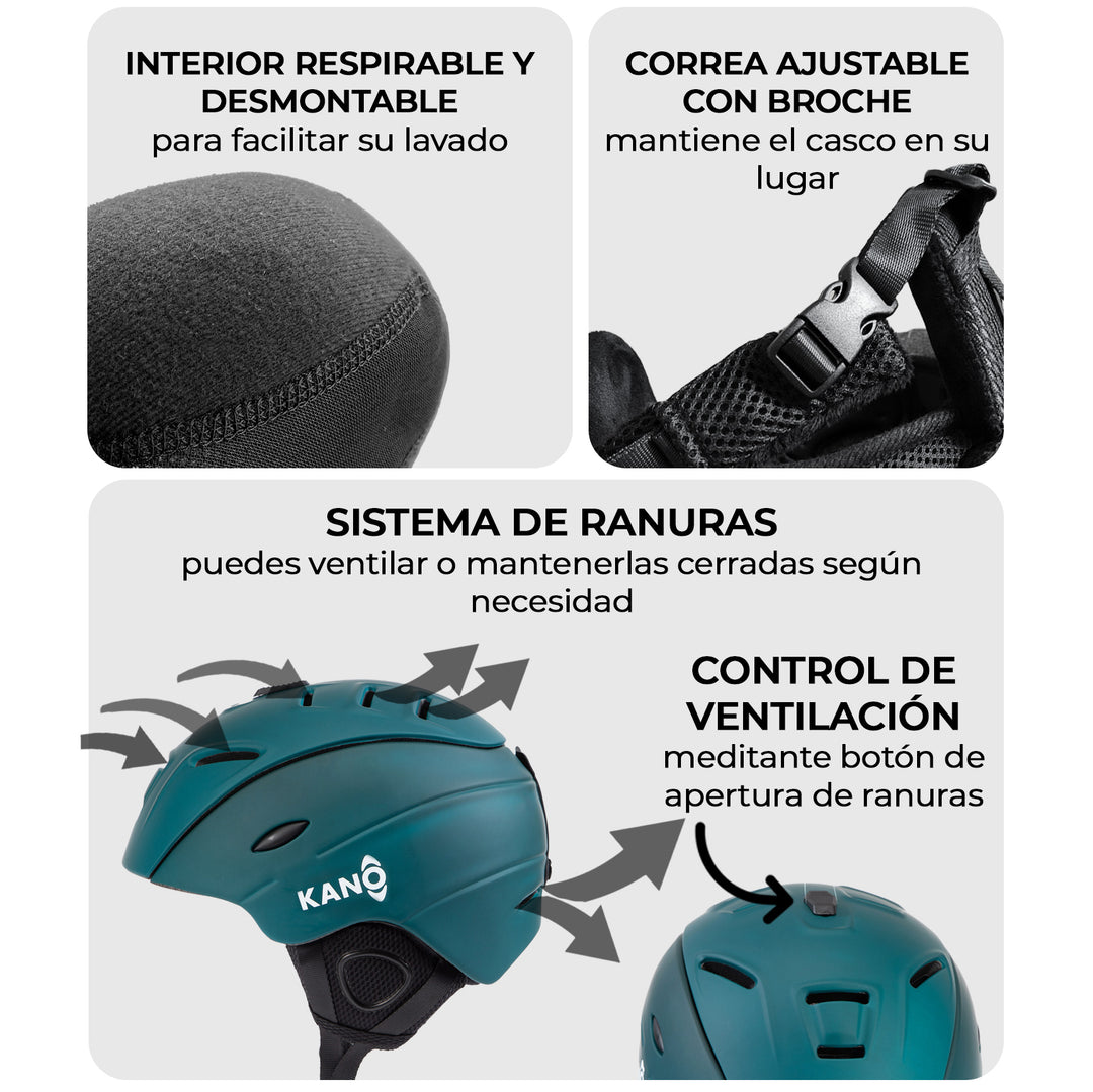 Combo Nieve Casco Patrol + Antiparrar Ripper + Calcetines de Ski