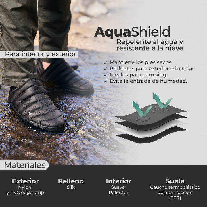Pantuflas Outdoor Caña Alta Huemul Negro