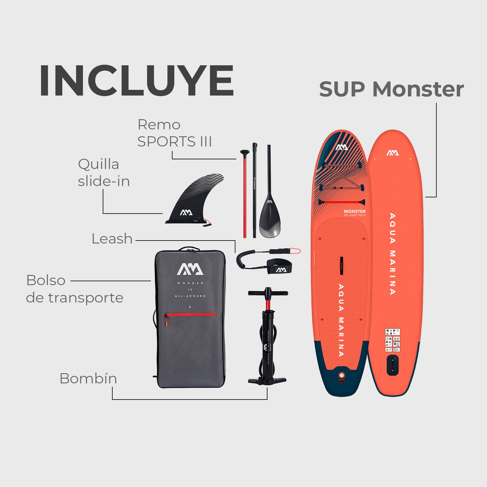 Stand Up Paddle Inflable Aqua Marina Monster Sup 12'0