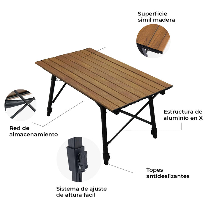 Mesa Plegable Roble