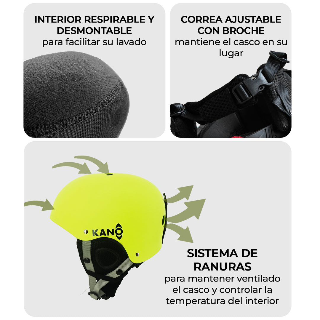 Casco de Nieve para Niños Lime