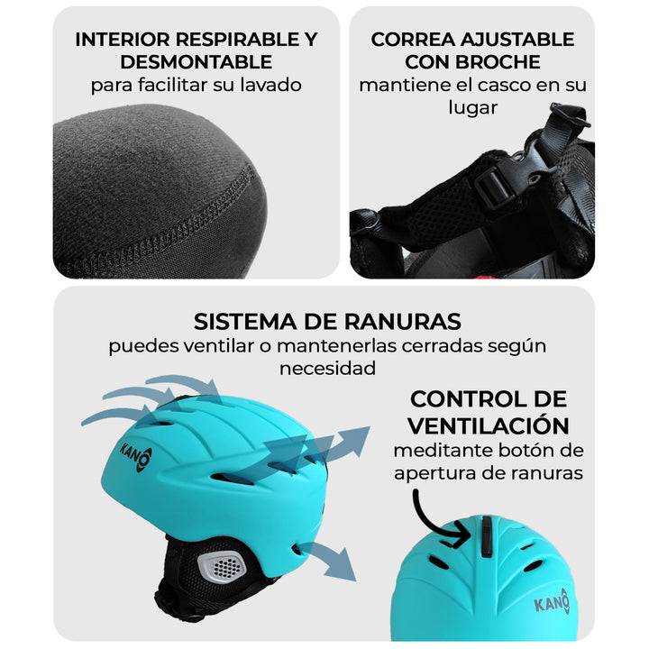 Casco de Nieve para Niños Aqua