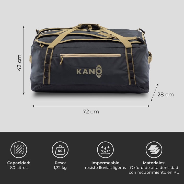 Combo Mochila Andes + Bolso Roy Negro