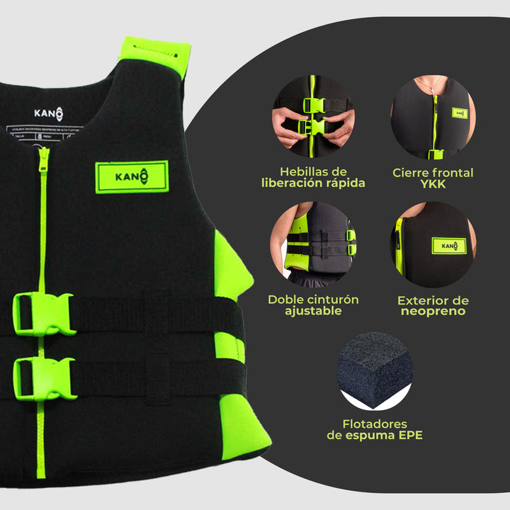Chaleco Salvavidas Neopreno Negro