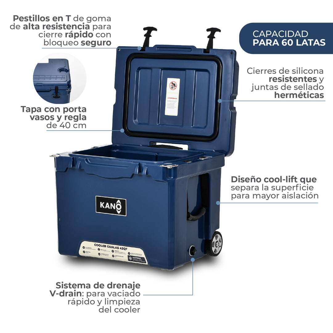 Cooler con Ruedas GUALAS 42QT
