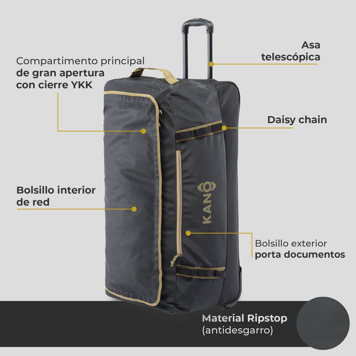 Combo Mochila Andes + Bolso con Ruedas Egger