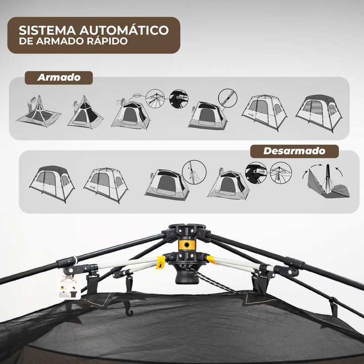 Carpa Automática Colbun 8 Personas