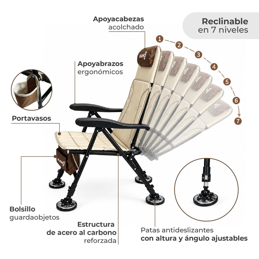 Silla de Camping Reclinable Sloggett