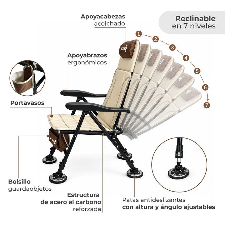 Silla de Camping Reclinable Sloggett