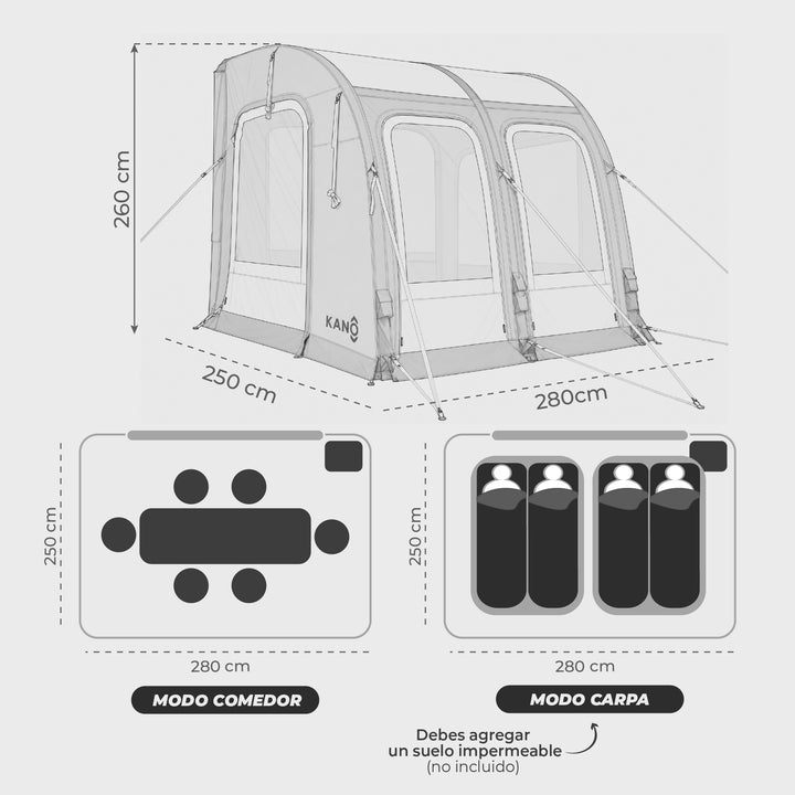 Carpa / Toldo Para Motorhome FUY Deluxe